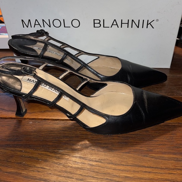 MANOLO BLAHNIK SLING BACKS - Picture 2 of 8